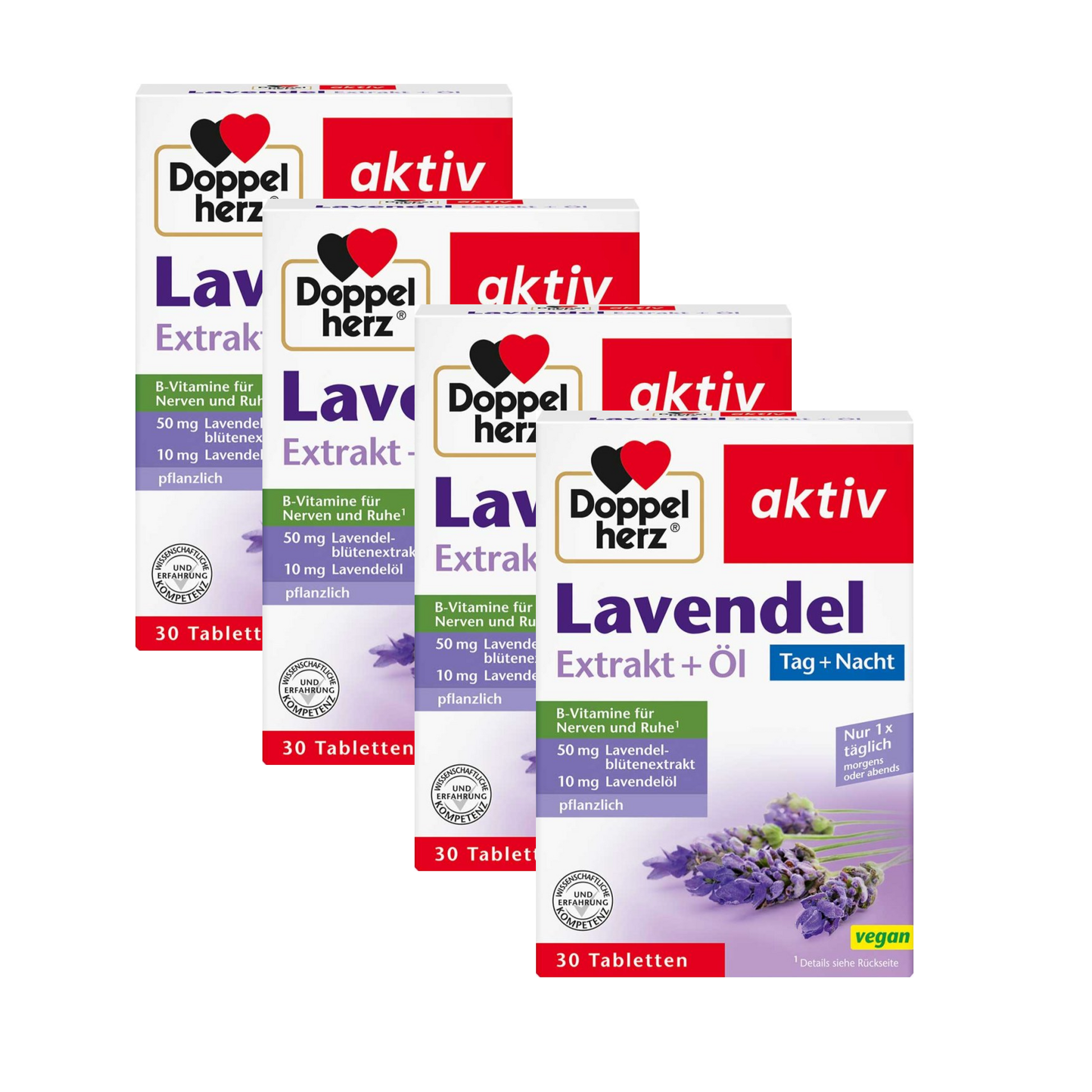 Doppelherz Lavender Extract + Oil Tablets, 30 pcs x 4 packs PZN 11174275