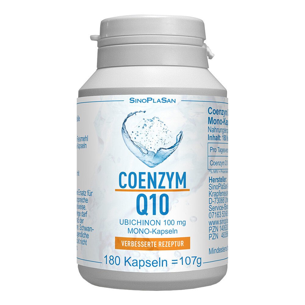 Coenzyme Q10 100 mg ubiquinone mono capsules, 180 pieces PZN 14062631