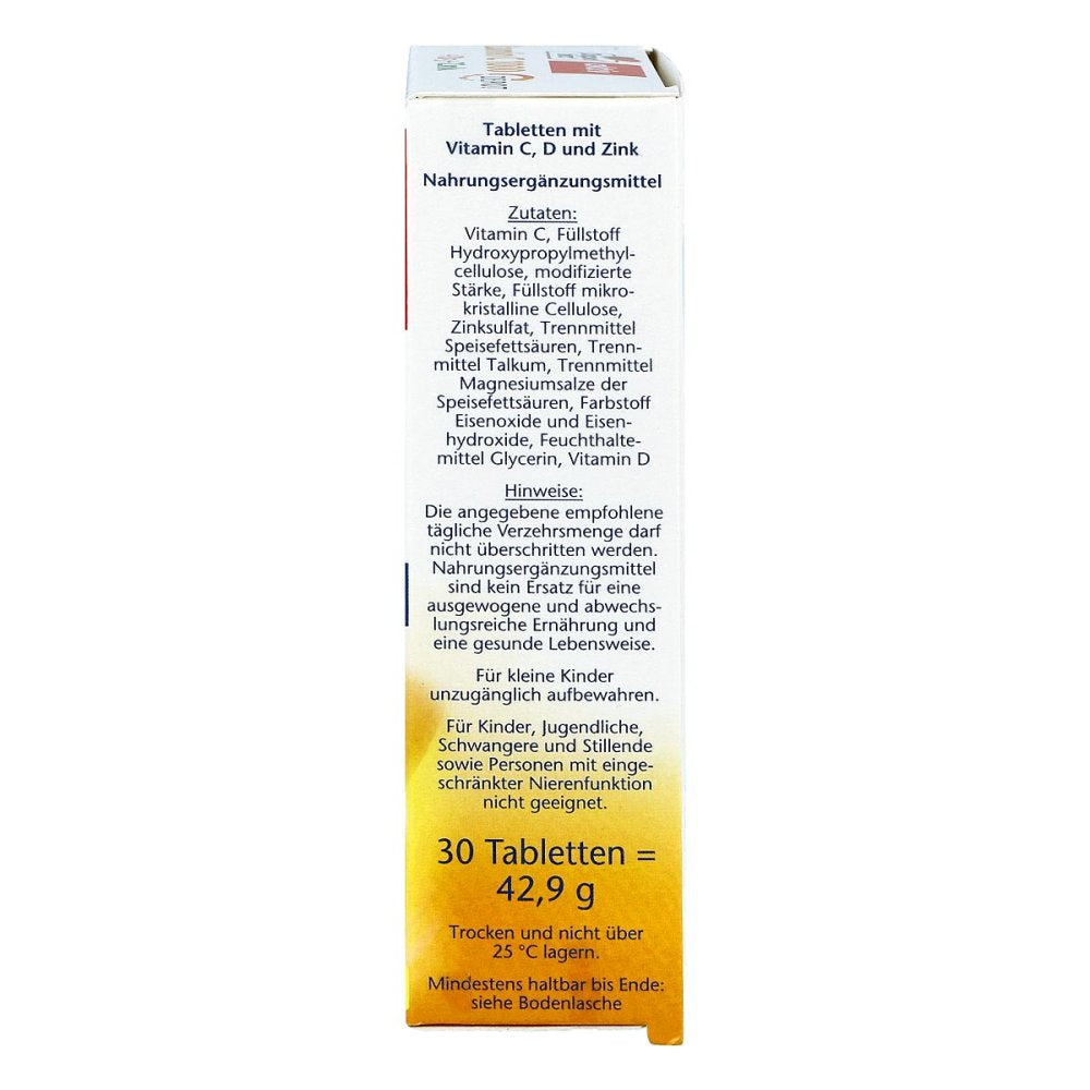 Doppelherz Vitamin C 1000 + D3 + Zink Depot Tabletten, 30 St PZN 17580390