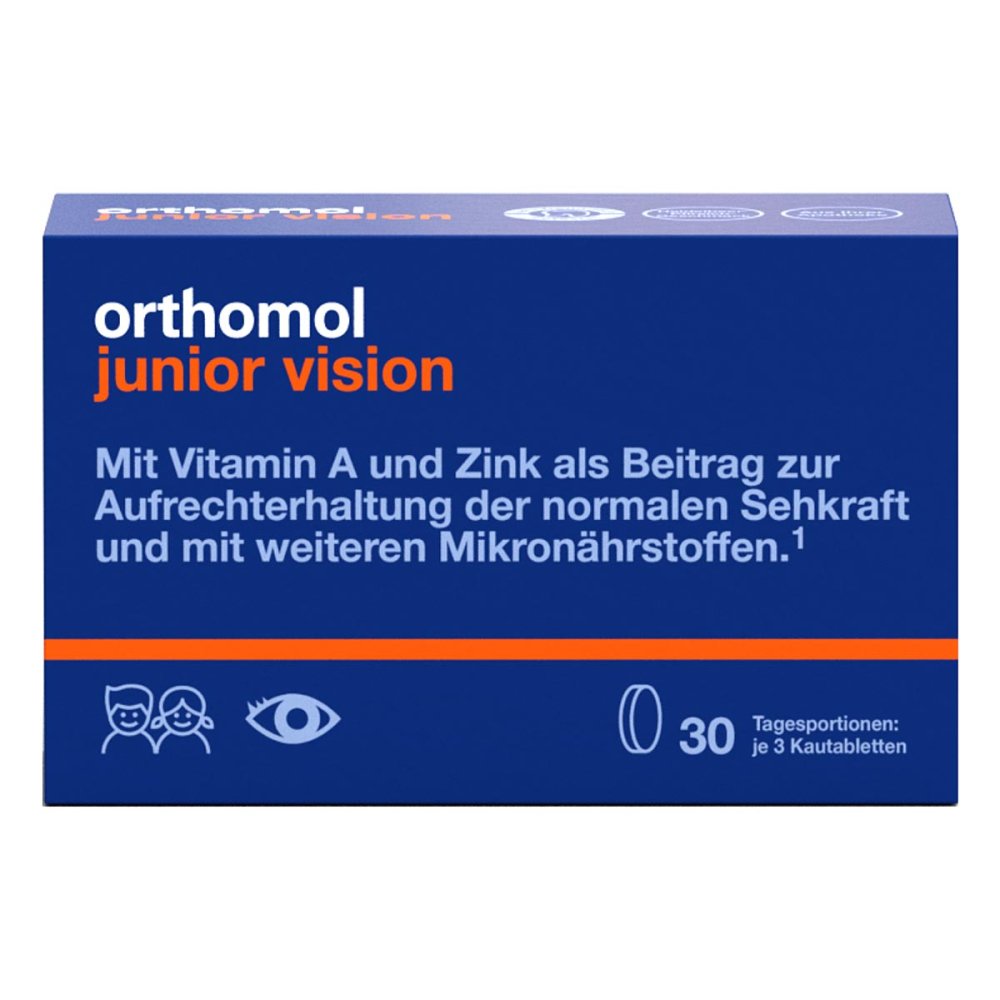 Orthomol Junior vision chewable tablets, 30 pcs PZN 17620497