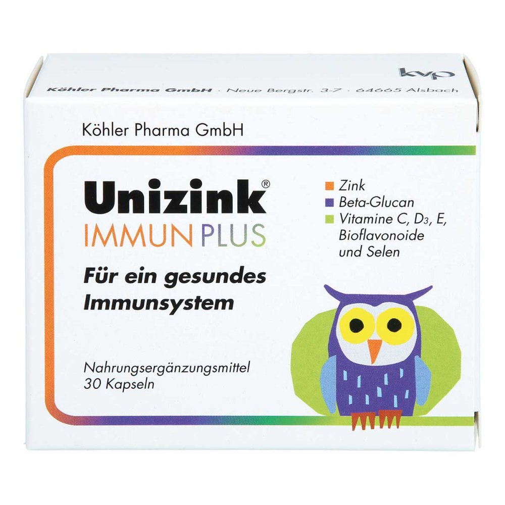 Unizink 免疫力胶囊 30 粒 加强型 PZN 05489313 复合维生素矿物质
