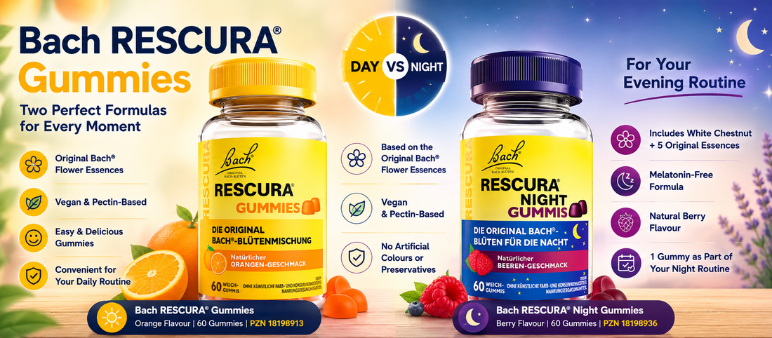 Bach RESCURA Gummies Guide: Original vs Night – Which Bach Flower Gummies Should You Choose?