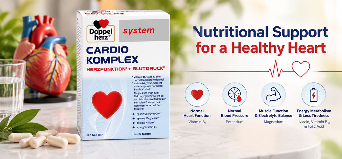Heart Function, Blood Pressure & Energy: Which Nutrients Matter for Everyday Cardiovascular Nutrition?