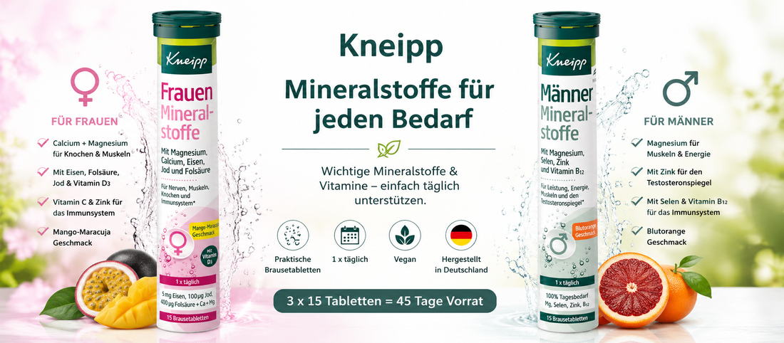 Kneipp Men’s vs Women’s Minerals: Which Daily Mineral Supplement Is Right for You?