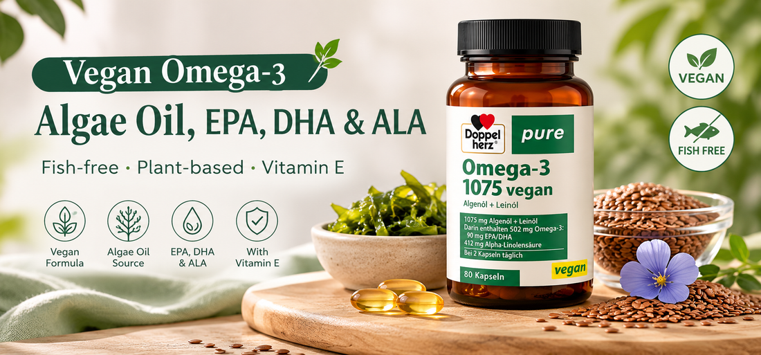 Vegan Omega-3 Without Fish Oil: Algae Oil, Flaxseed Oil, EPA, DHA & ALA Explained