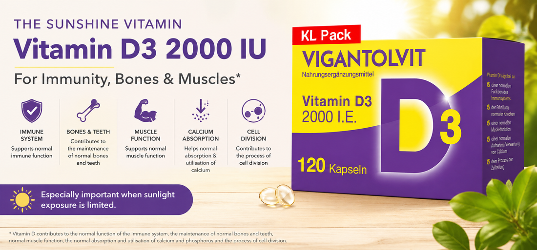 Vitamin D3 2000 IU: Why the Sunshine Vitamin Matters for Immunity, Bones & Muscles