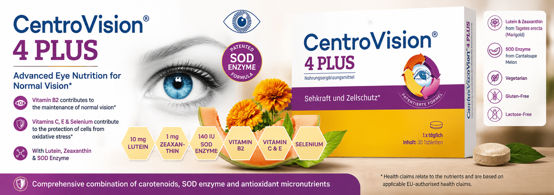 Lutein, Zeaxanthin & SOD for Eye Nutrition: What Makes CentroVision 4 PLUS Different?
