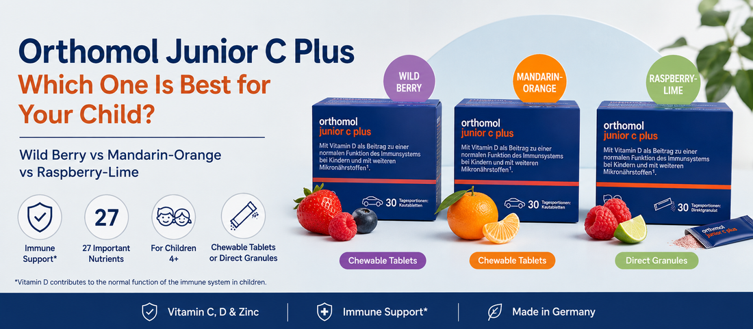 Orthomol Junior C Plus: Which Version Is Best for Your Child? Wild Berry vs Mandarin-Orange vs Raspberry-Lime