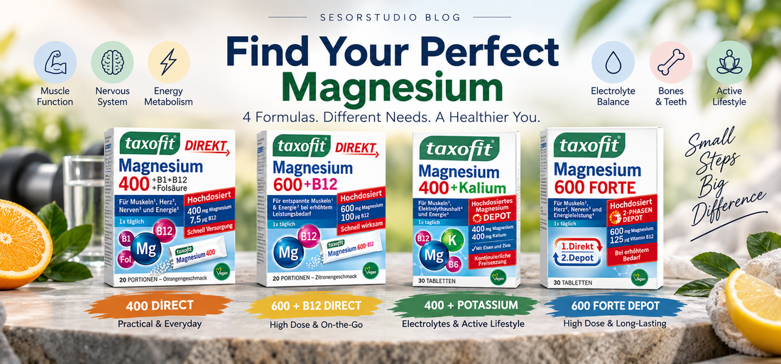 taxofit Magnesium Guide: 400 vs 600 mg, Direct vs Depot & Which Formula Is Right for You?