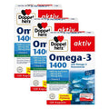 Doppelherz Omega-3 1400 Capsules 360 Capsules | Triple Pack | 3 × 120 Capsules | 1400 mg Fish Oil, EPA, DHA & Vitamin E | Heart Health Support | Made in Germany | PZN 10532502