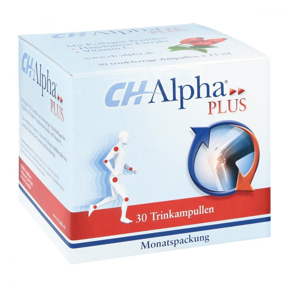 CH-Alpha PLUS Joint Collagen Drinking Ampoules 30 pcs PZN 05005597 for healthy joints and cartilage with rosehip extract and vitamin C