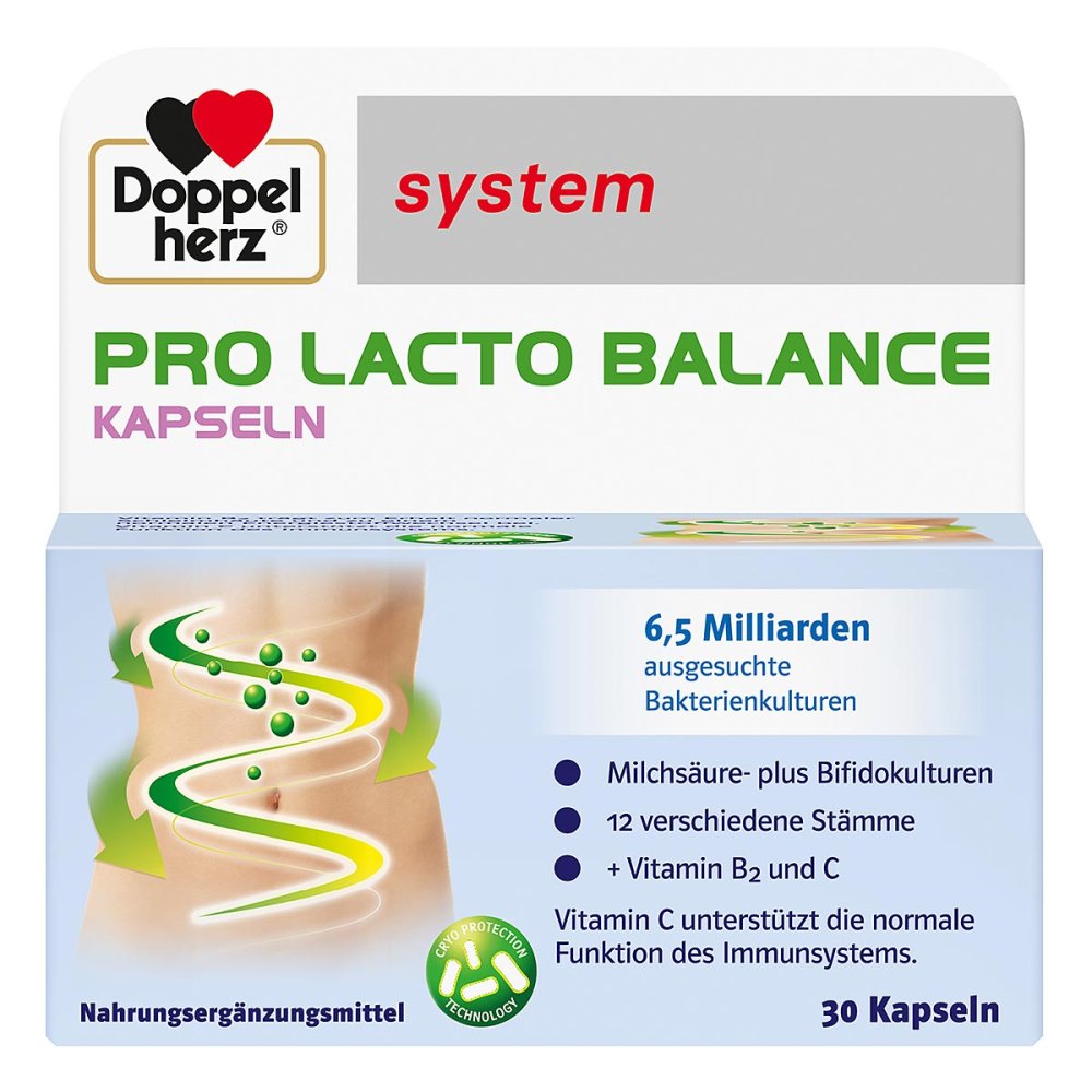 Doppelherz 系统 Pro Lacto Balance 胶囊，30 粒，PZN 13754195