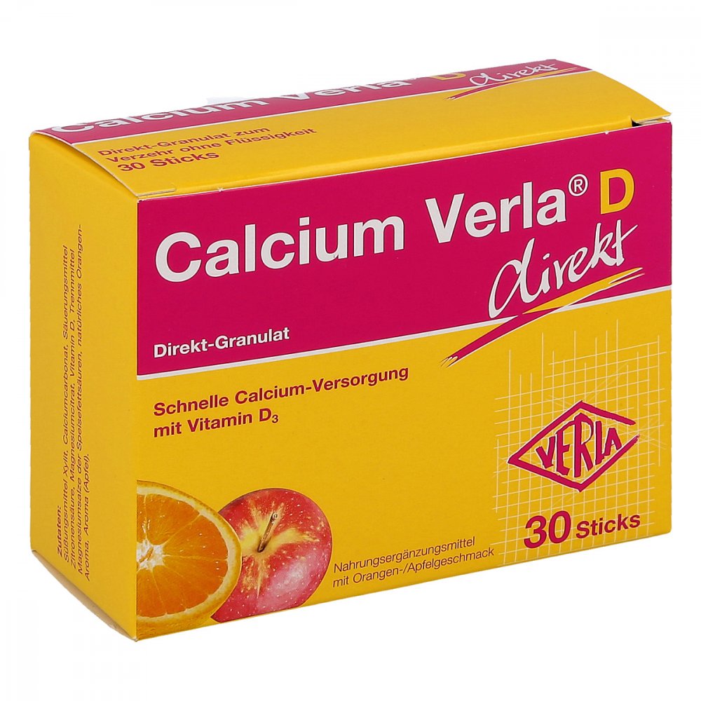 Verla钙Verla D直接颗粒，30粒 PZN：14287844