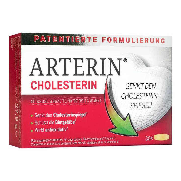Arterin胆固醇片，30片 PZN 18843911