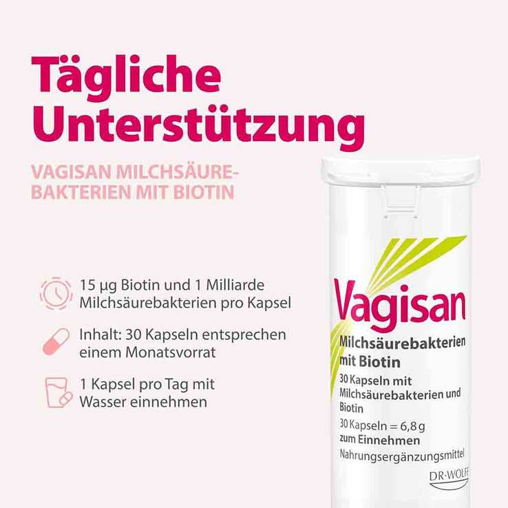 Vagisan Lactic Acid Bacteria with Biotin 90 Capsules 3 Pack | Vaginal Microbiome Support | 1 Billion Live Cultures | Vegan | Made in Germany PZN 19335708