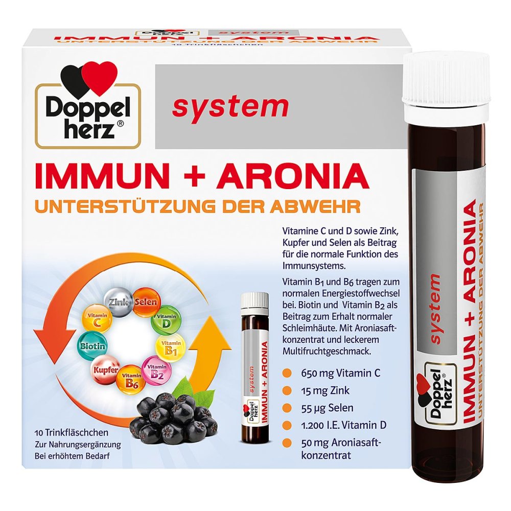 Doppelherz 系统 Immun+Aronia 安瓿瓶，10 件 PZN 10389565