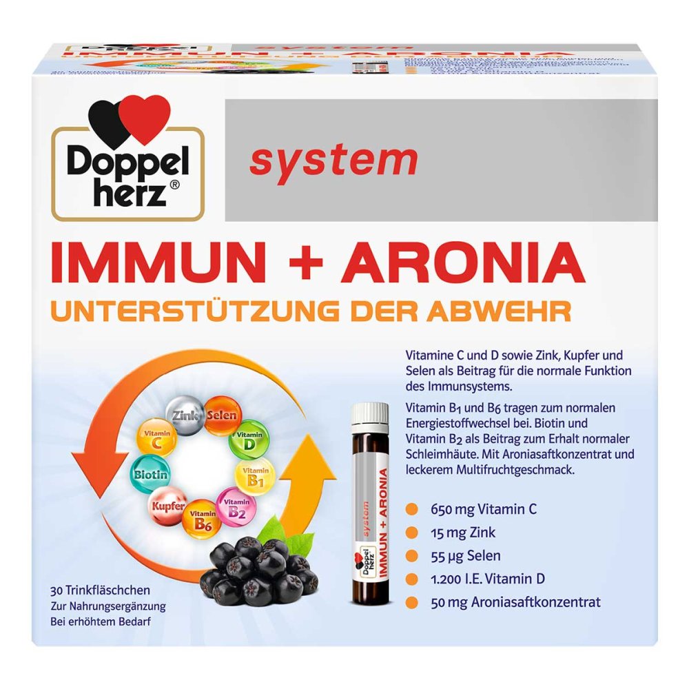 Doppelherz 系统 Immun+Aronia 安瓿瓶，30 支 PZN 10518152
