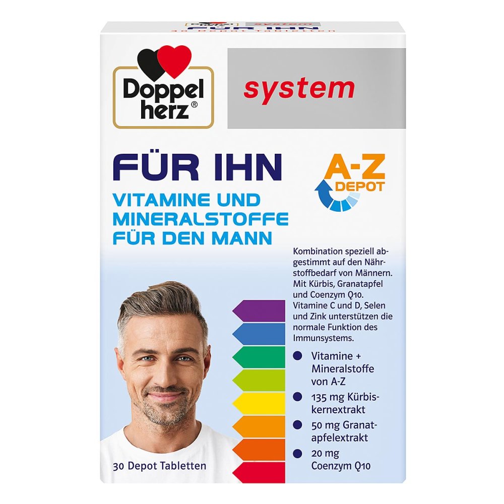 Doppelherz System 男士片剂，30 片 PZN 10131861