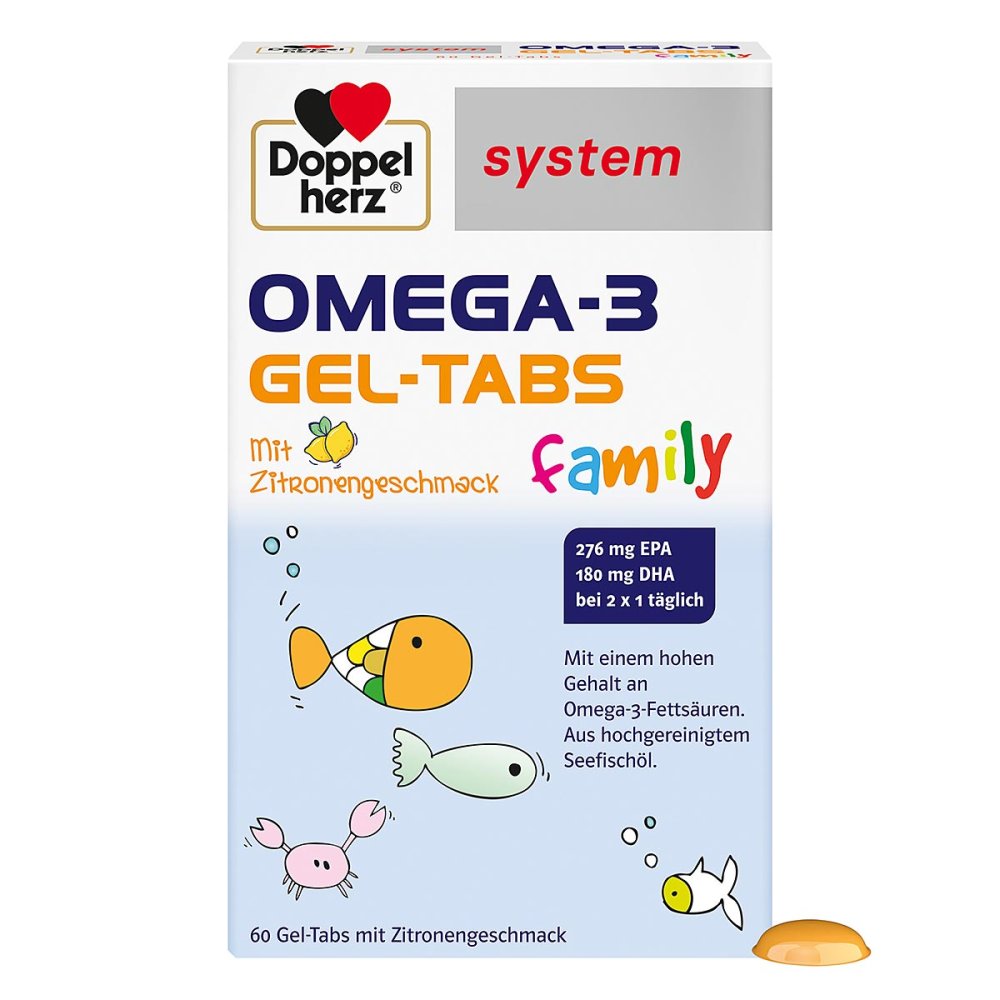 Doppelherz Omega-3 凝胶片系列，60 片 PZN 12351236