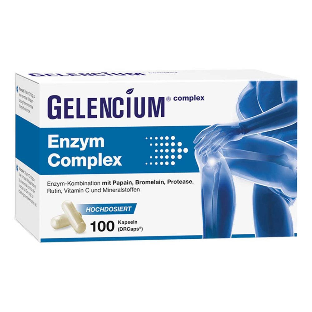 Gelencium 酶复合物高剂量菠萝蛋白酶胶囊，100 粒 PZN 18438501