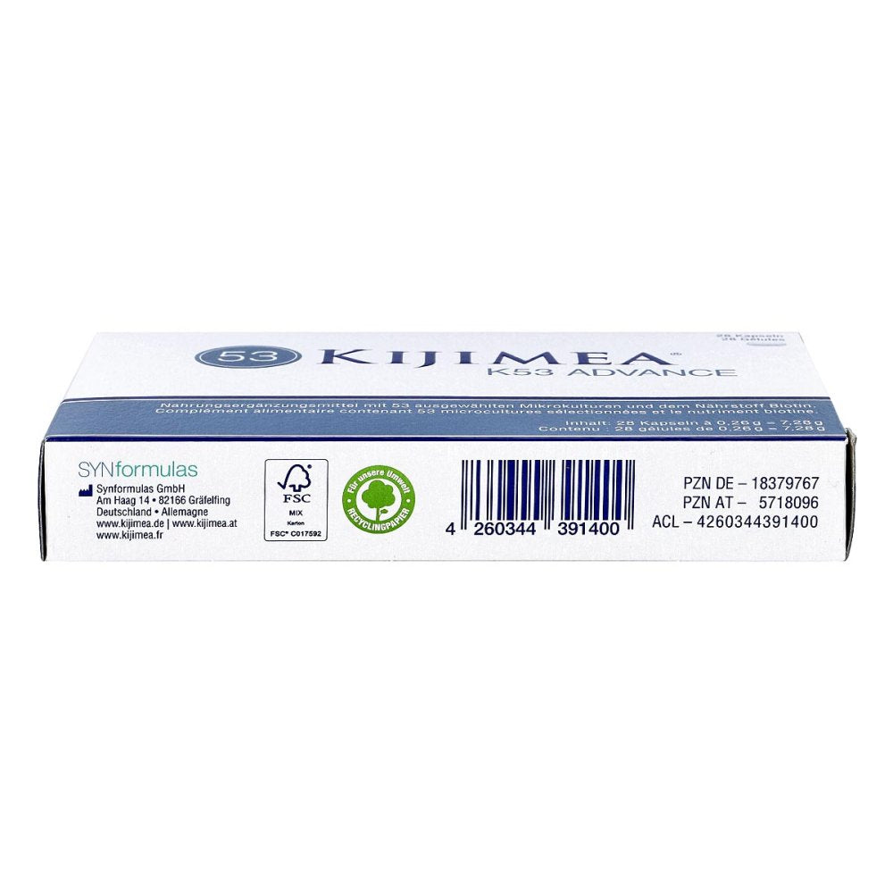 Kijimea K53 Advance Capsules 28 pcs | 53 Probiotic Strains, 21 Billion CFU & Biotin | Gut Microbiome Support | Made in Germany | PZN 18379767