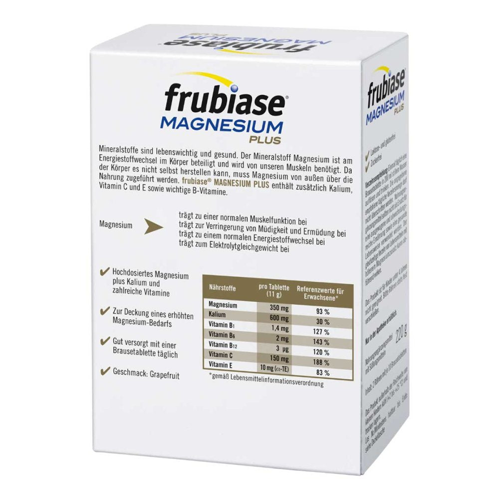 Frubiase Magnesium Plus effervescent tablets, 20 pcs PZN 02833709