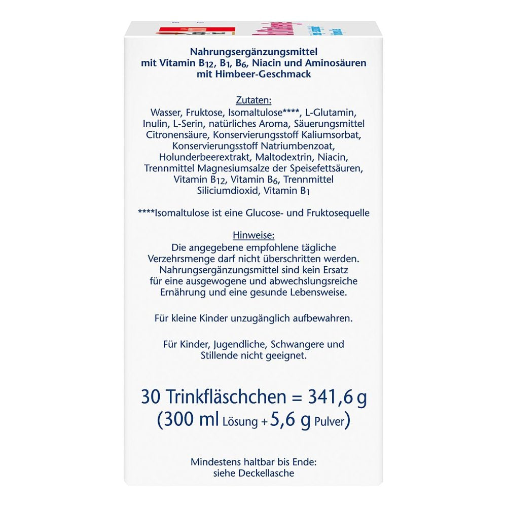 Doppelherz aktiv B12 Vita-Energie | Vitamin B12 450 μg + B1, B6 & Niacin | Energy & Fatigue Support | Vegan | 30 Drinking Bottles | PZN 15252954