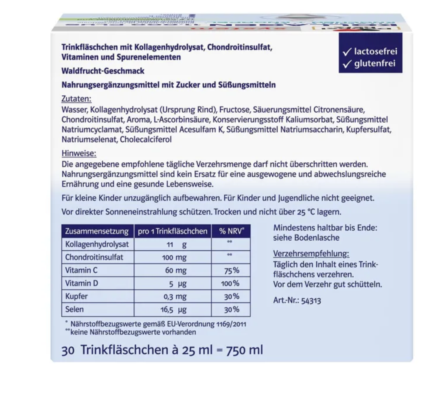Doppelherz system Collagen 11,000 Plus ampoules 30 x 25 ml PZN 07625039