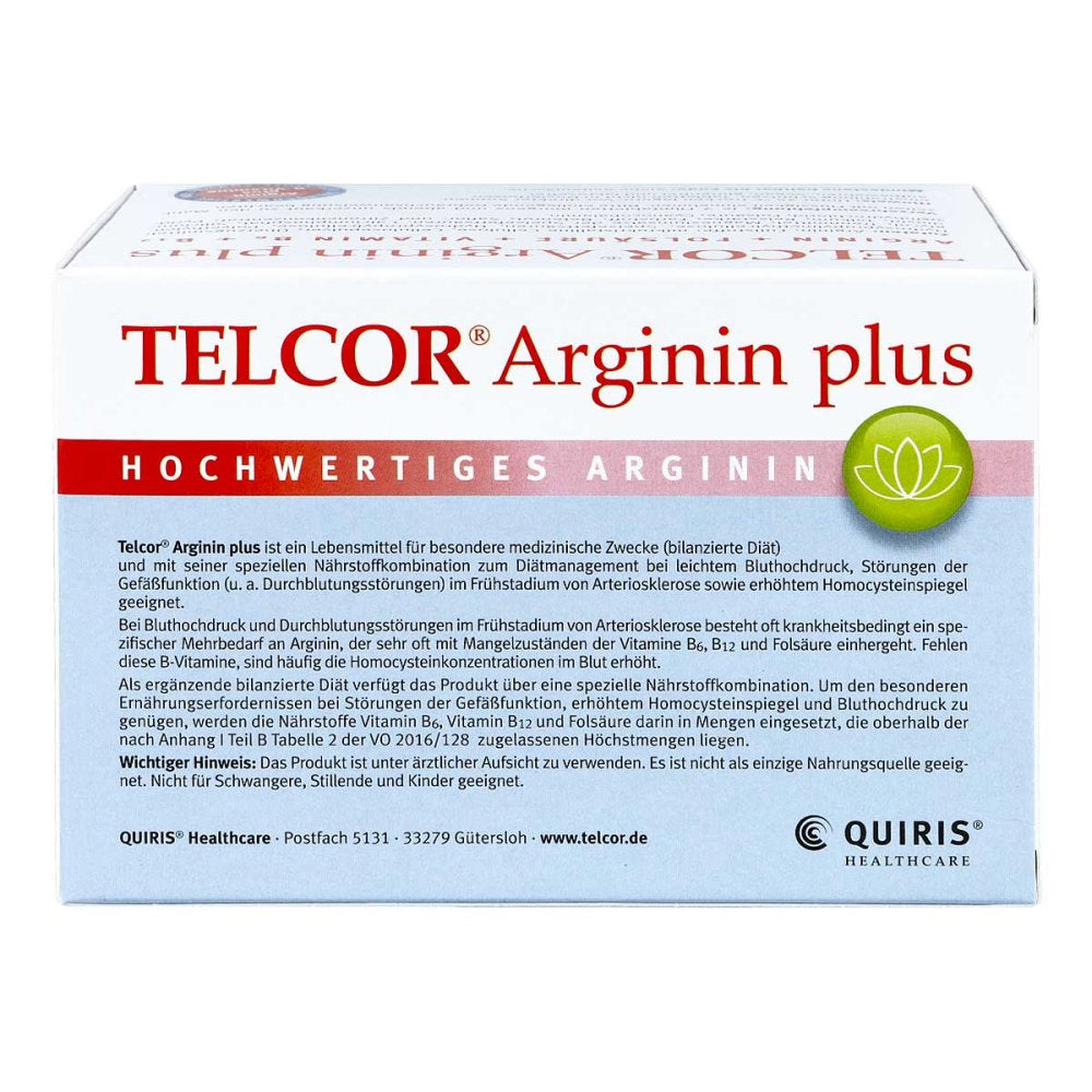 Telcor Arginin Plus Value Pack 2 × 240 Film-Coated Tablets | 480 Tablets Total | Premium L-Arginine + Vitamin B6, B12 & Folic Acid | Vascular Nutritional Support | Vegan Made in Germany PZN 03104757