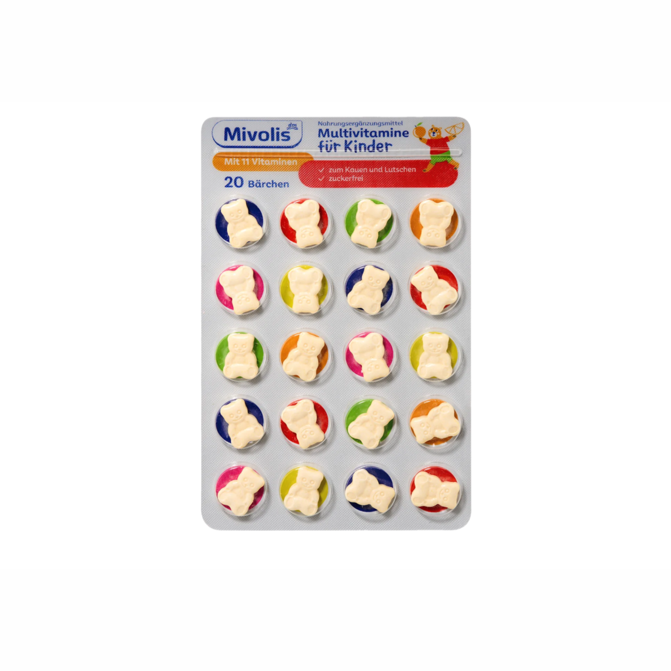 Mivolis Kids Multivitamin Chewable Tablets – 5 Pack (100 Tablets) Sugar-Free