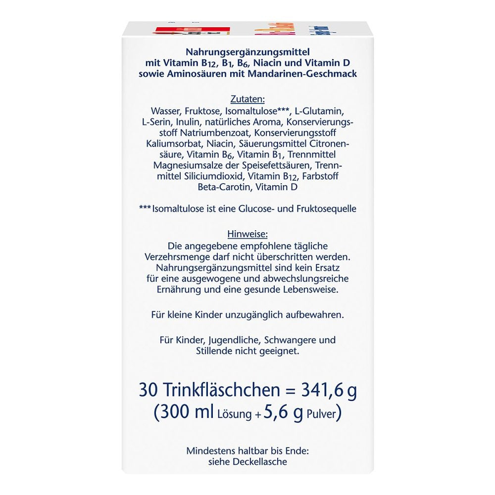 Doppelherz aktiv B12 + D3 Duo Aktiv | Vitamin B12 350 μg + Vitamin D3 1,000 IU | Energy & Immune Support | 30 Drinking Bottles | PZN 17586004