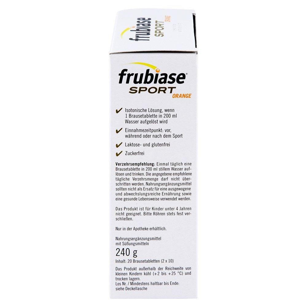 Frubiase Sport 橙味泡腾片 20 片 PZN 00737396