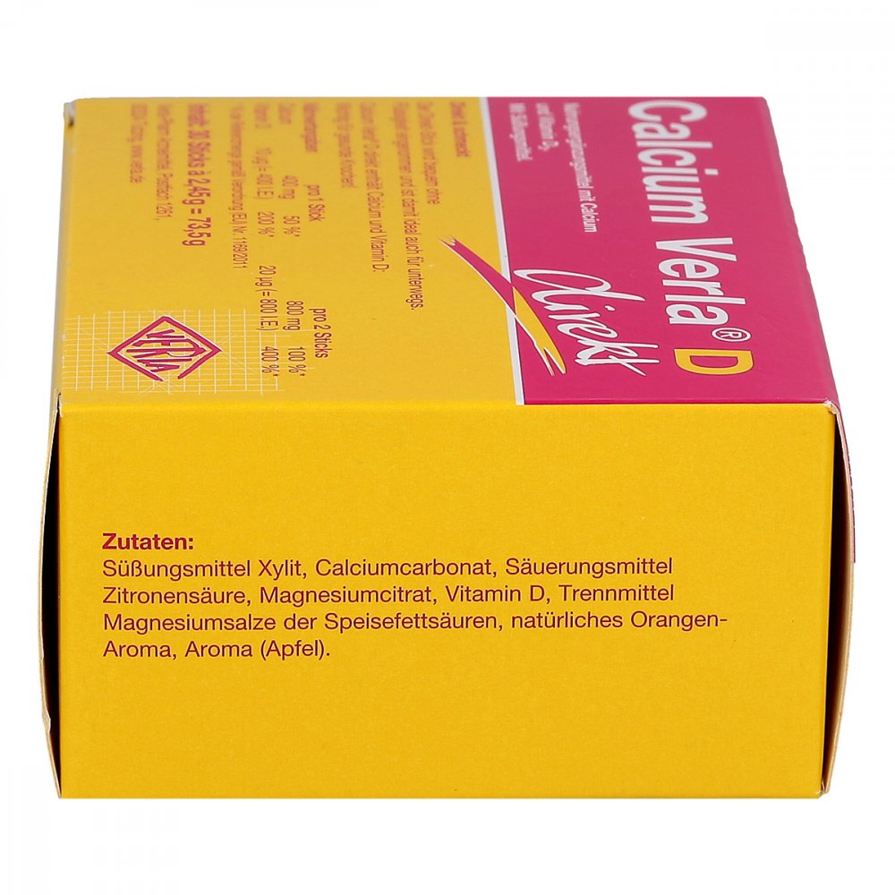 Verla Calcium Verla D 直接颗粒，30 片 x 2 包 PZN 14287844