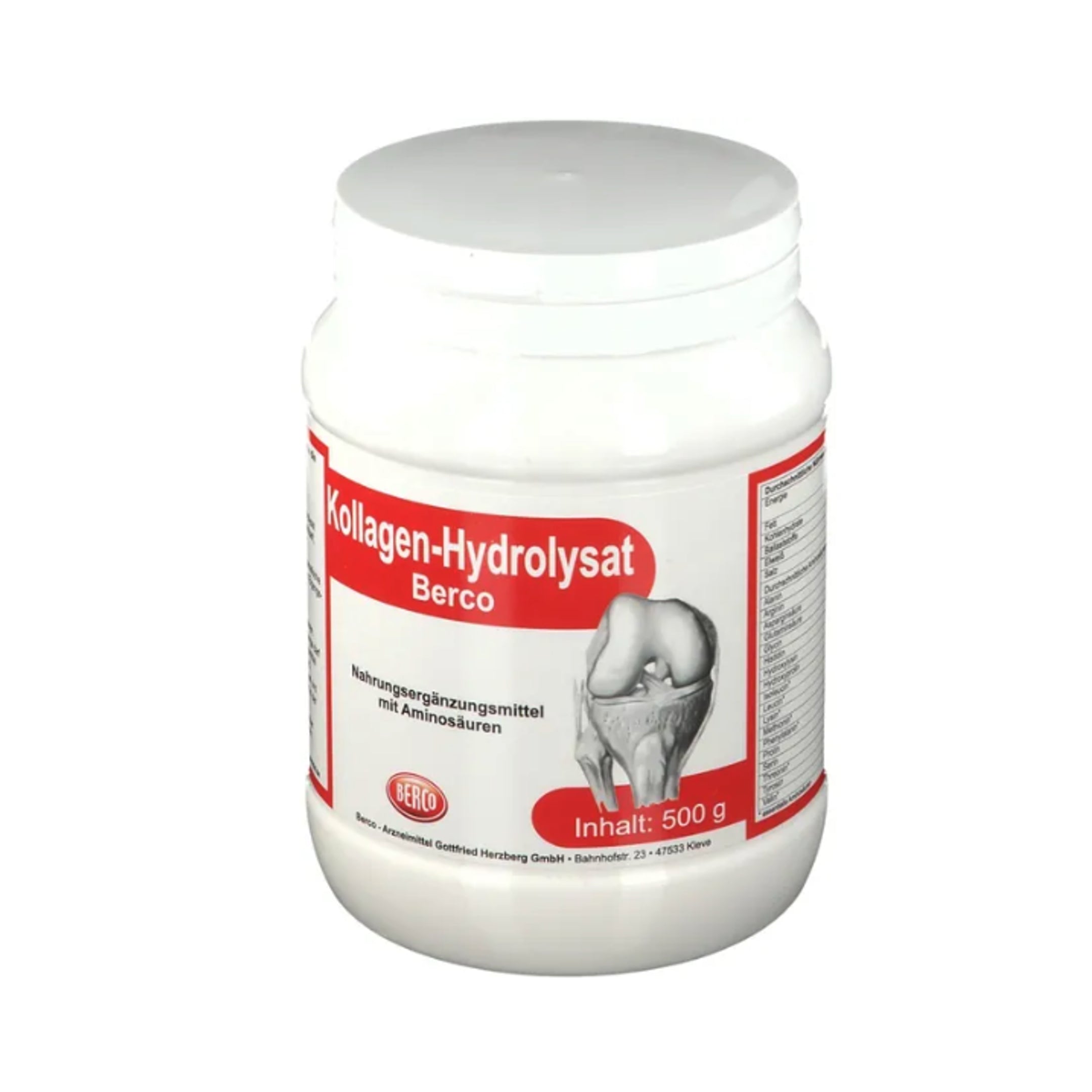 德国原装Berco 纯胶原蛋白肽粉 500g PZN 05355541 美容养颜，保护皮肤，结缔组织，补钙健骨，预防骨质酥松