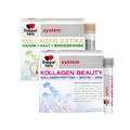 Doppelherz System Collagen Beauty Duo Set | KOLLAGEN BEAUTY (PZN 13332904) + KOLLAGEN EXTRA (PZN 17215437) | 60 Drinking Vials | Hair, Skin & Connective Tissue Support | Made in Germany