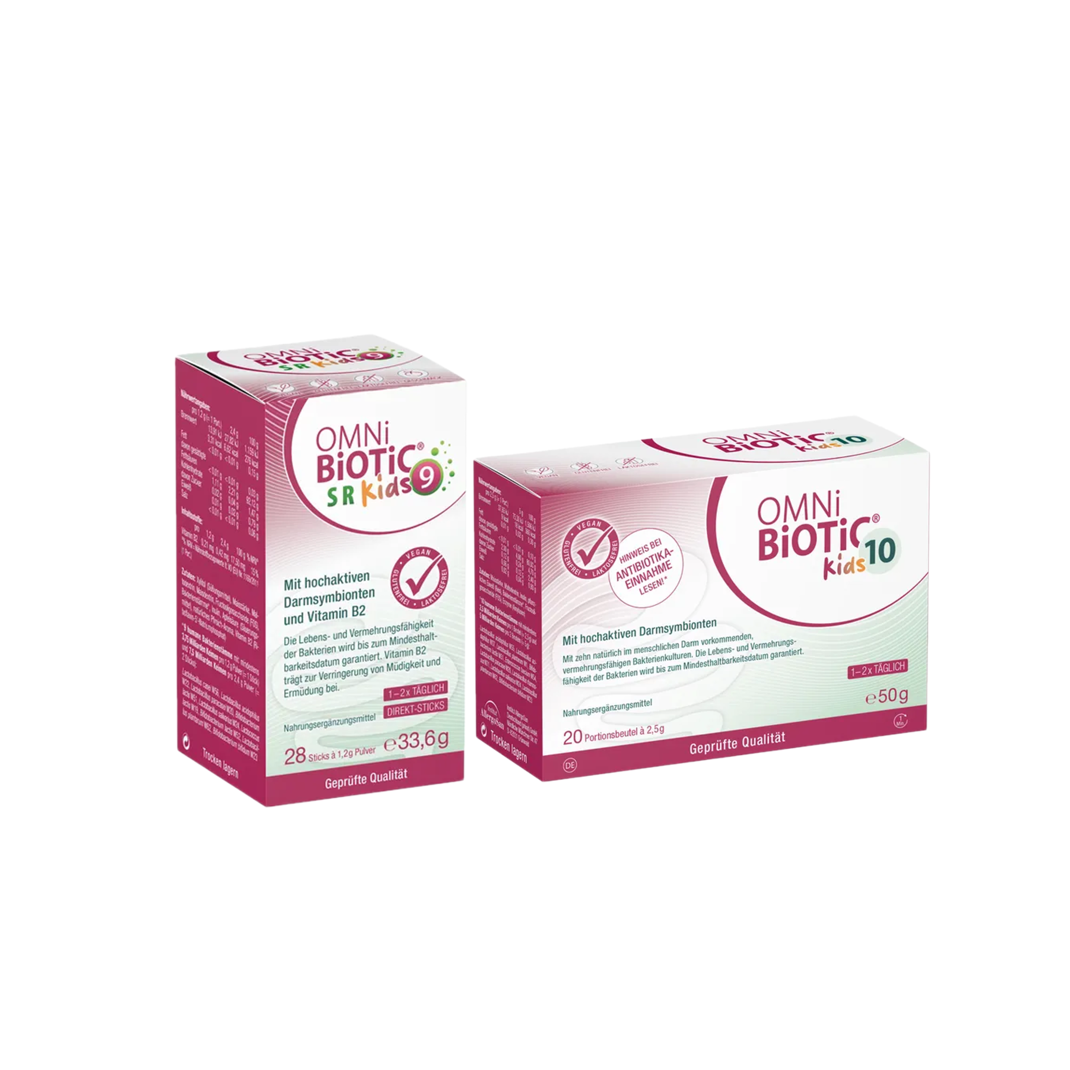 OMNi-BiOTiC Kids Probiotic Bundle | OMNi-BiOTiC 10 Kids (20 Sachets) PZN 18854429 + SR-9 Kids (28 Direct Sticks) PZN 19421649 | Gut & Gut-Brain Support | 48 Servings