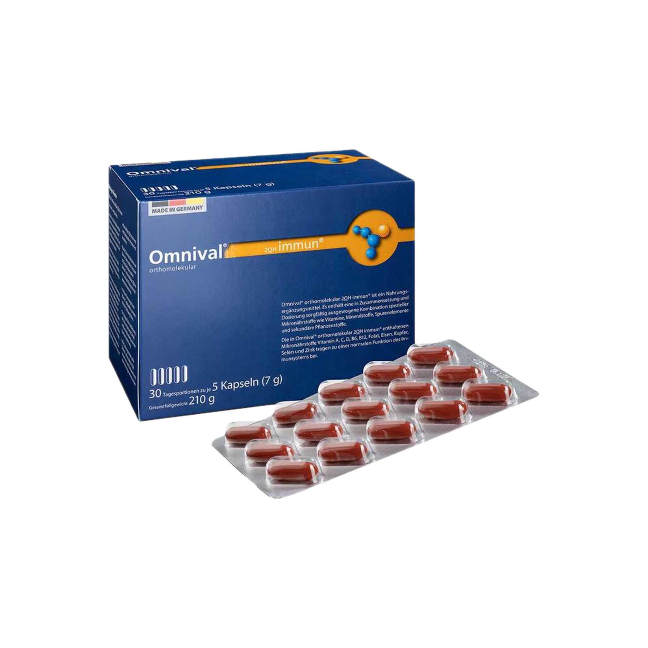 Omnival orthomolekular 2OH immun 150 Capsules 30-Day Supply Comprehensive Immune Support | Vitamins, Minerals & Trace Elements PZN 06588520
