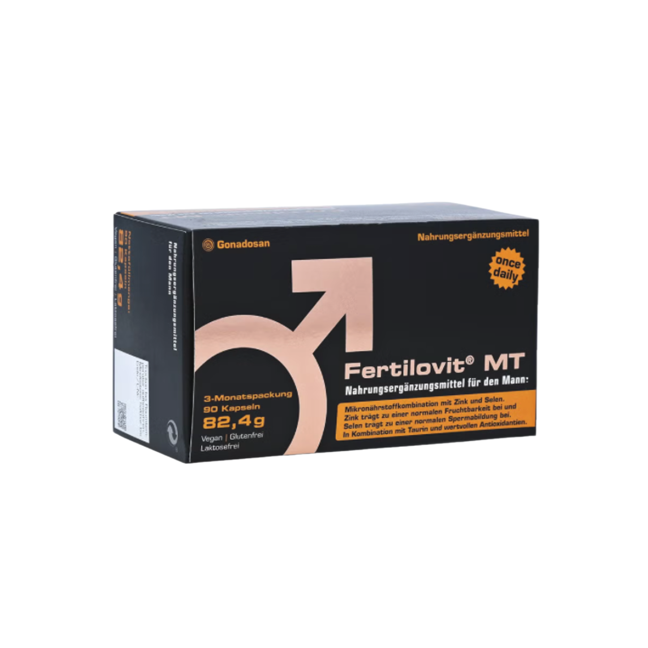 Fertilovit MT 90 Capsules 3-Month Pack | Male Fertility Support | L-Carnitine, Taurine, CoQ10, Lycopene, Zinc & Selenium PZN 09677744