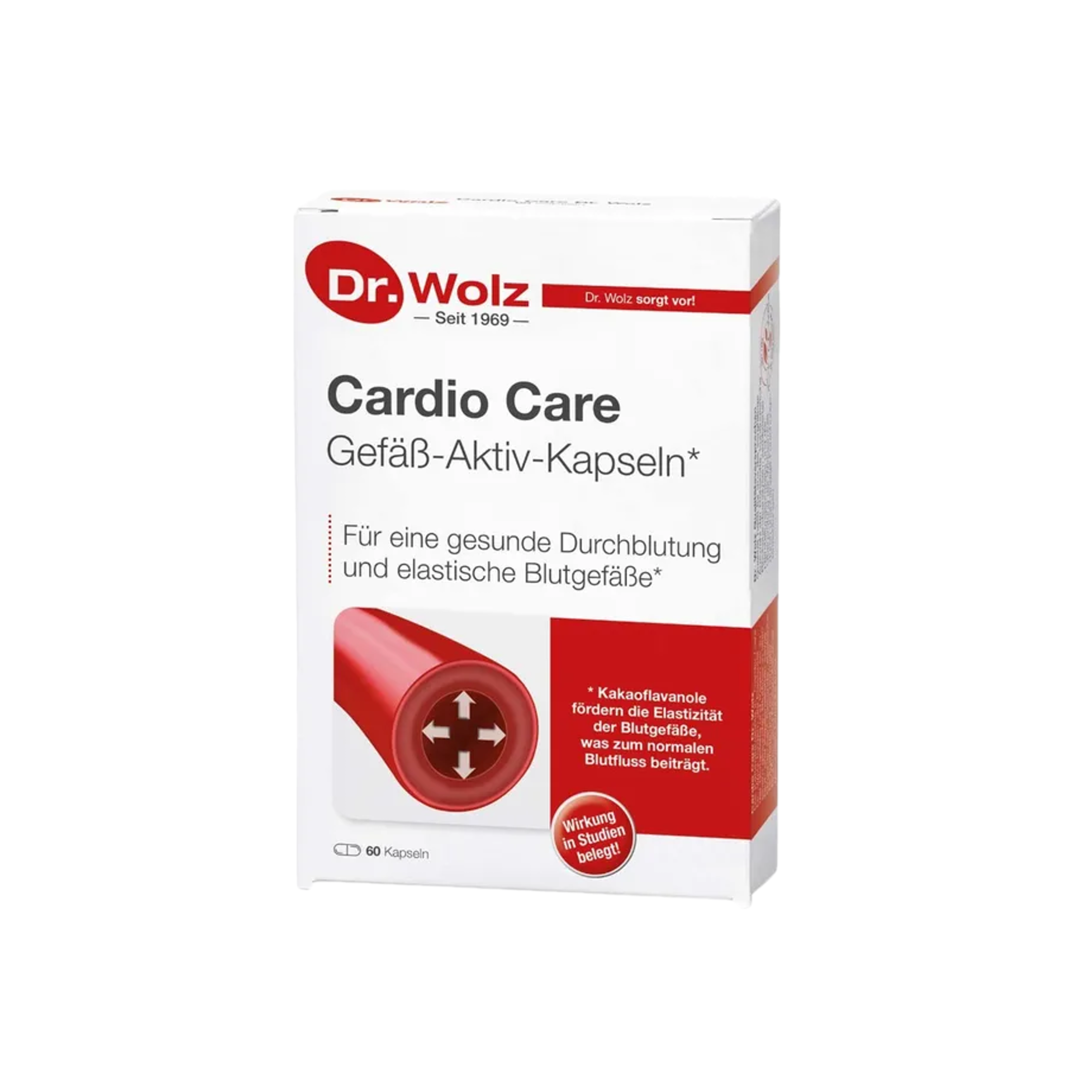 Cardio Care Dr. Wolz 60 Vegan Capsules | 200 mg Cocoa Flavanols | Supports Healthy Blood Flow & Vascular Elasticity PZN 13584729