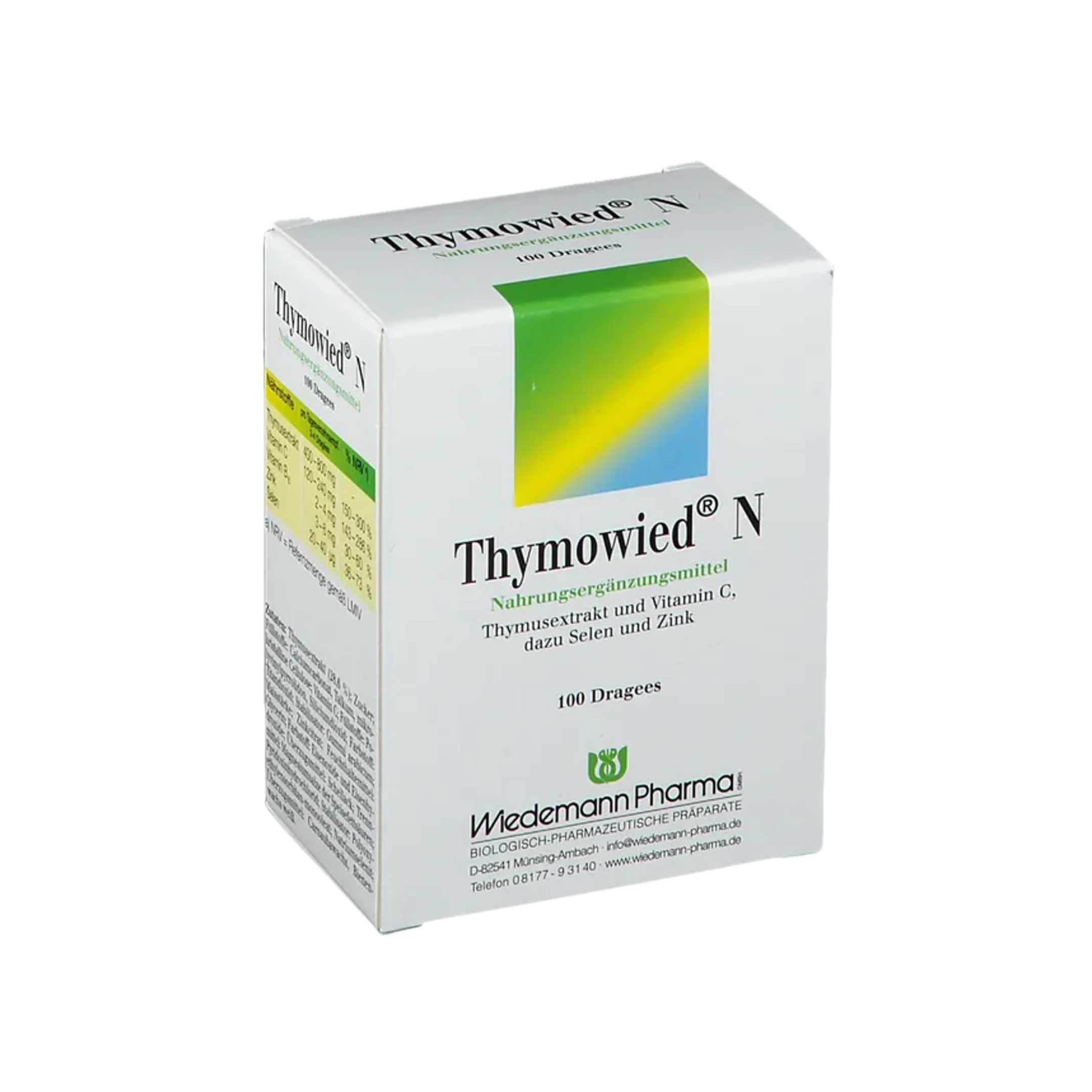 Thymowied® N 100 Coated Tablets Thymus Extract with Vitamin C, Vitamin B6, Selenium & Zinc | Immune Support PZN 05143106