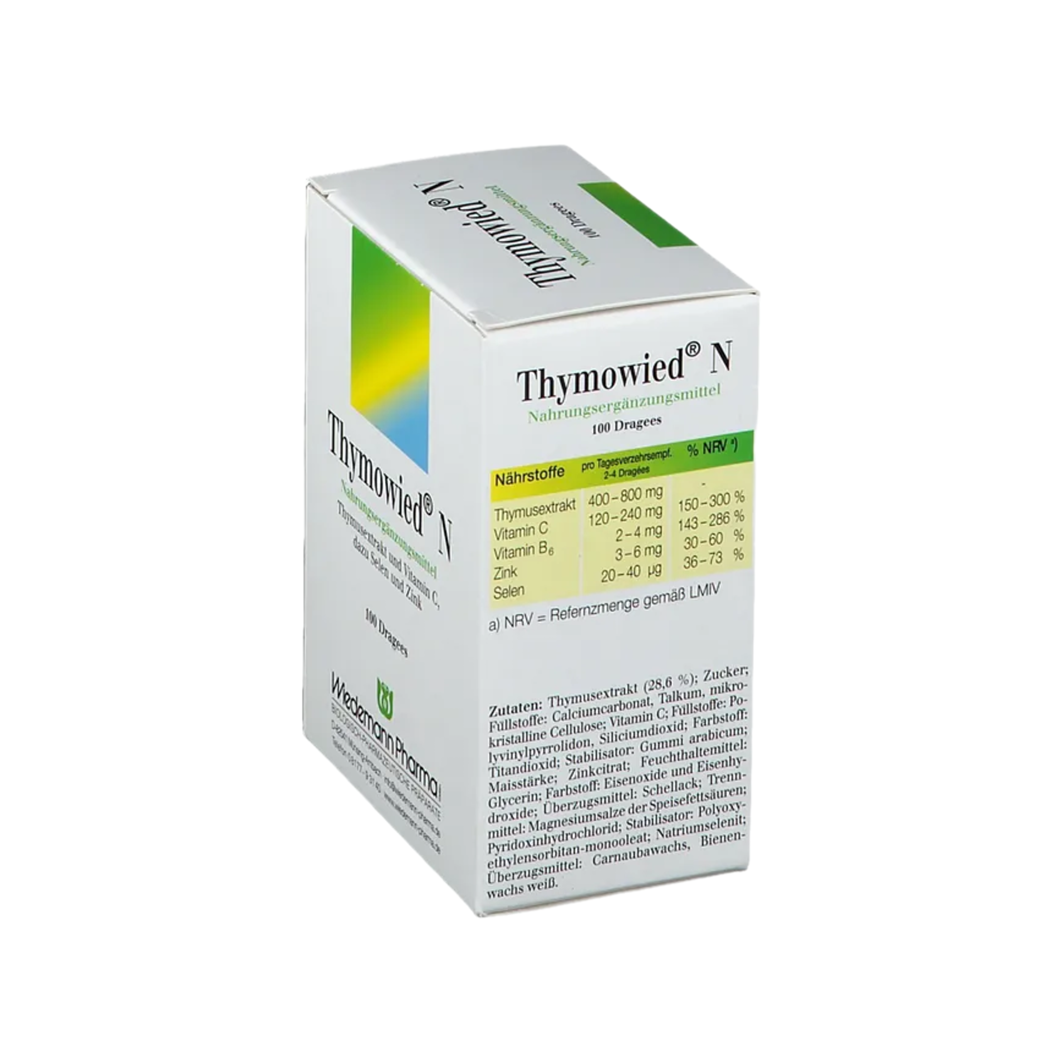 Thymowied® N 100 Coated Tablets Thymus Extract with Vitamin C, Vitamin B6, Selenium & Zinc | Immune Support PZN 05143106