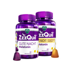 WICK ZzzQuil Gute Nacht Gummies Variety Pack Wild Berry + Mango Banana | 120 Melatonin Gummies | 1 mg Melatonin + Vitamin B6 & Botanical Extracts PZN 16894643 + 18137478