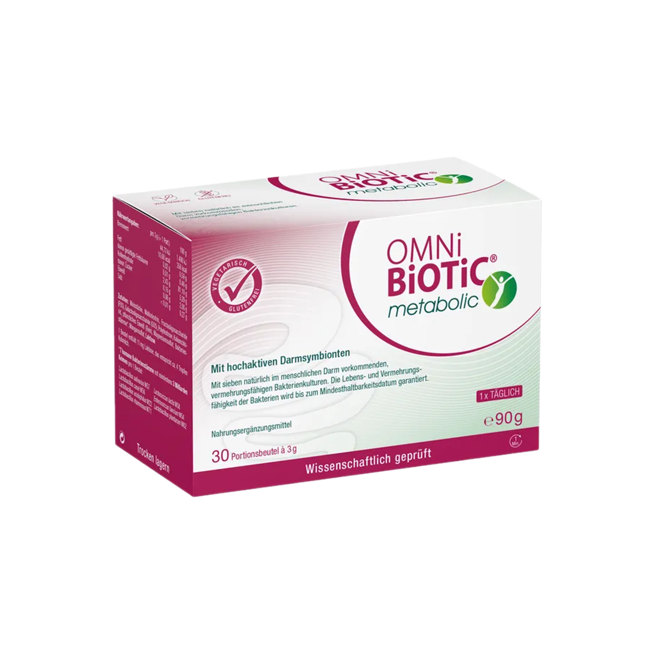 OMNi-BiOTiC Metabolic 30 Sachets × 3 g | Probiotic Powder | 7 Probiotic Strains | 3 Billion Live Cultures PZN 10322590
