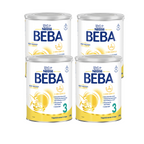 Nestlé BEBA 3 Follow-On Formula Family Value Pack 3200g 4 × 800 g | From 10 Months | 5 HMOs, DHA & ALA | Lactose Only | Palm Oil Free