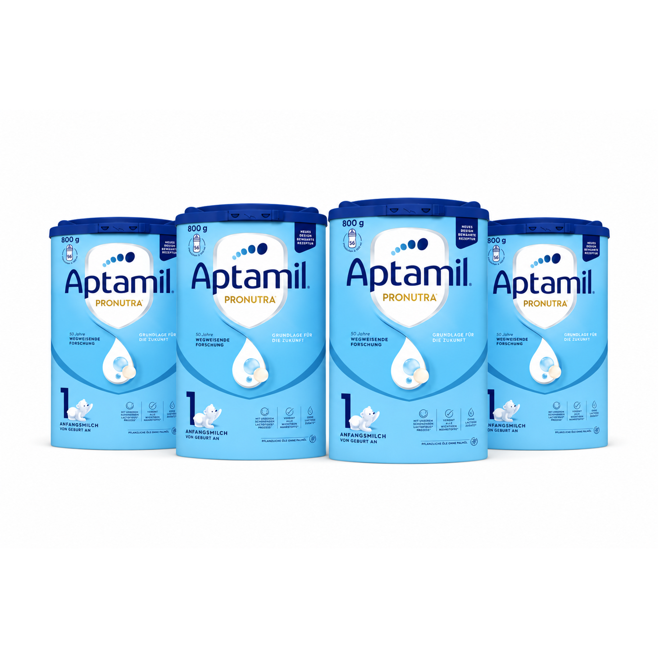 Aptamil Pronutra 1 Infant Formula Family Pack 3200g 4 × 800 g From Birth | Lactose Only | Palm Oil Free | Made in Germany