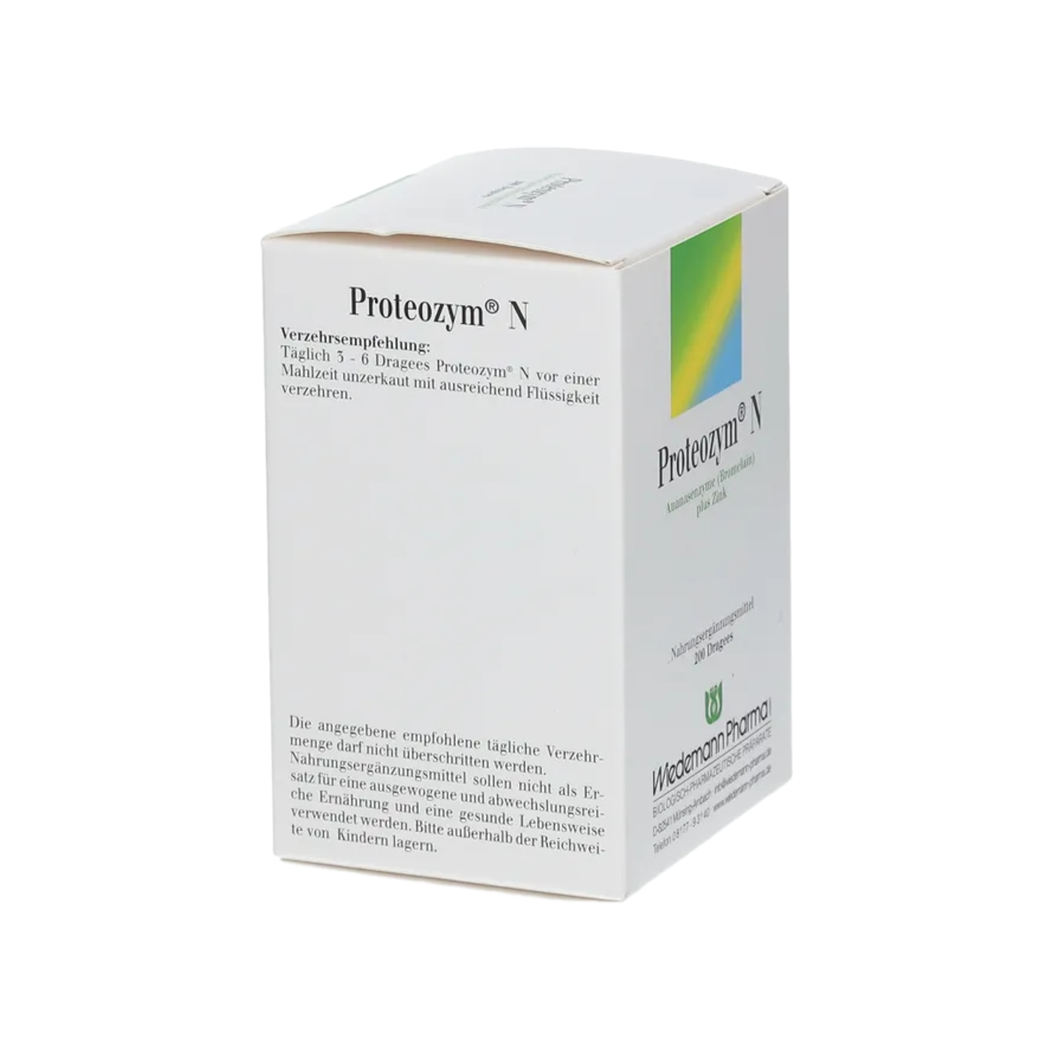 Proteozym N 200 Coated Tablets | Bromelain & Zinc | Protein Synthesis Support, Bone, Hair, Skin & Nails PZN 05143193