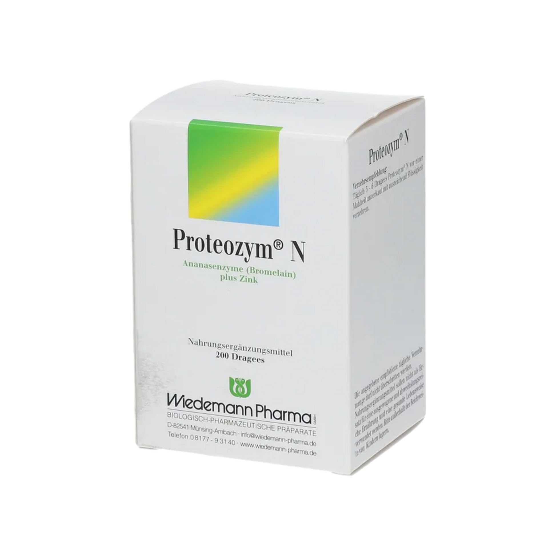 Proteozym N 200 Coated Tablets | Bromelain & Zinc | Protein Synthesis Support, Bone, Hair, Skin & Nails PZN 05143193