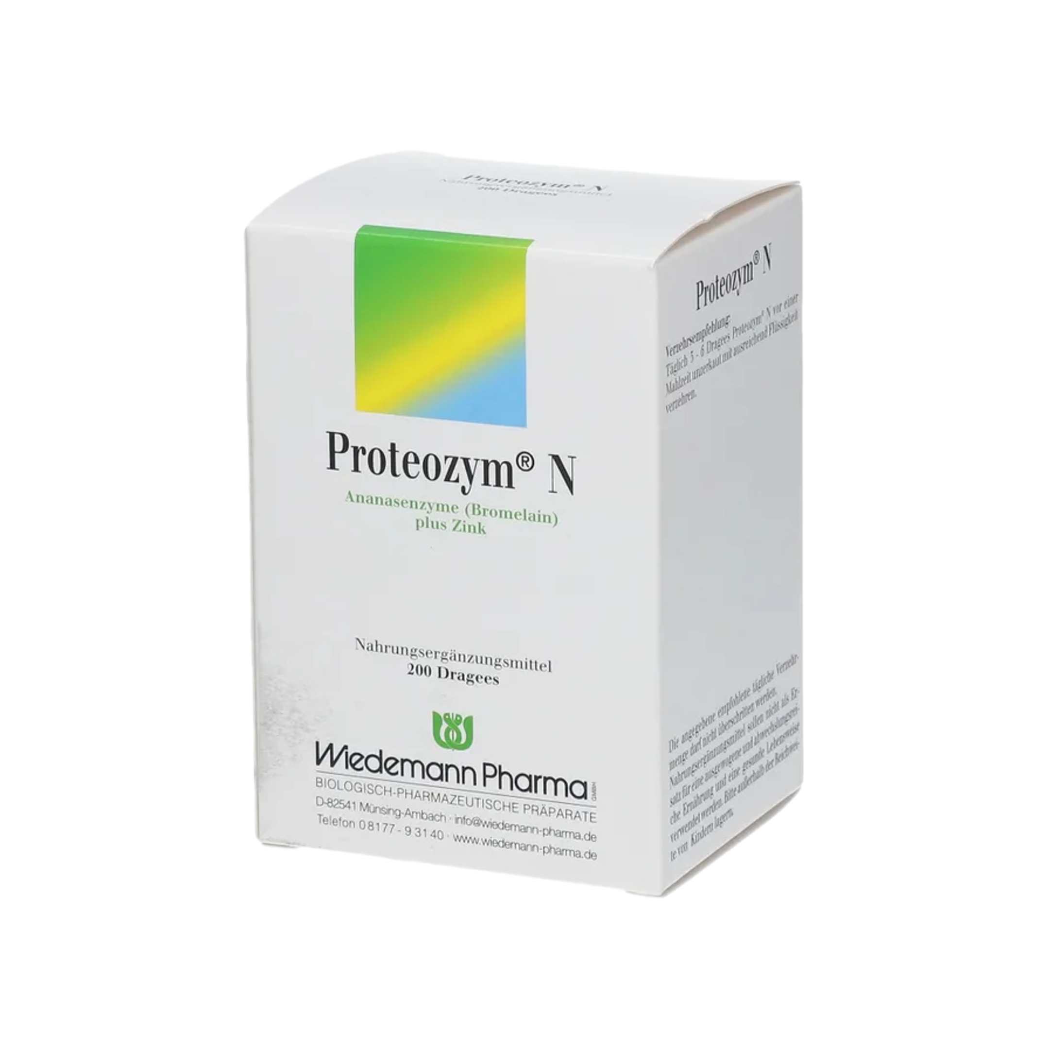 Proteozym N 200 Coated Tablets | Bromelain & Zinc | Protein Synthesis Support, Bone, Hair, Skin & Nails PZN 05143193