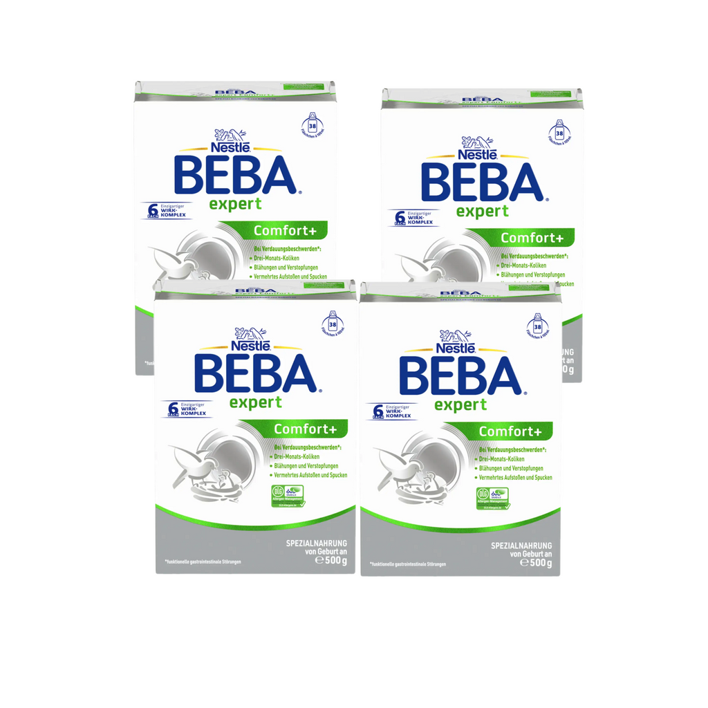 Nestlé BEBA Comfort+ Special Formula Family Value Pack 2000g 4 × 500 g | From Birth | For Colic, Constipation & Digestive Comfort | Hydrolyzed Protein