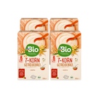 dmBio Organic 7-Grain Baby Cereal Value Pack 1000g 4 × 250 g From 6 Months | 97% Whole Grain | Organic | Source of Fiber | No Added Sugar | Made in Germany